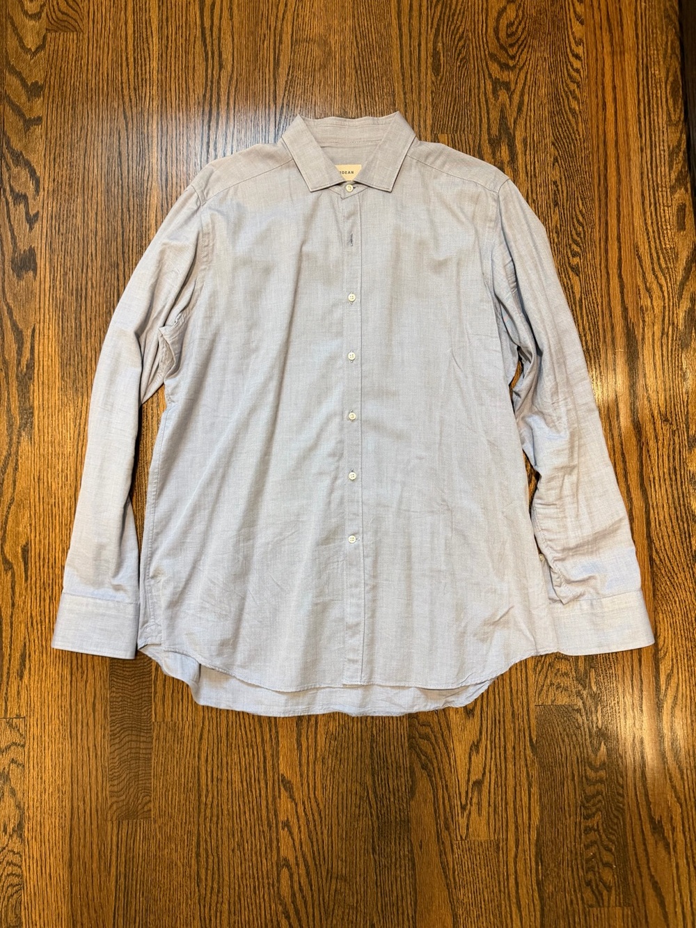Ordean Blue Gray Textured Button Front Shirt Men’s XL